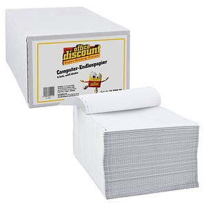 office discount Endlospapier A4 hoch 4-fach, 52 g/qm weiß 500 Blatt office discount Endlospapier A4 hoch 4-fach, 52 g/qm weiß 500 Blatt