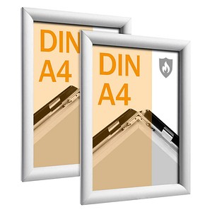 SPRINTIS  Brandschutz-Klapprahmen silber 21,0 x 29,7 cm, 2 St.