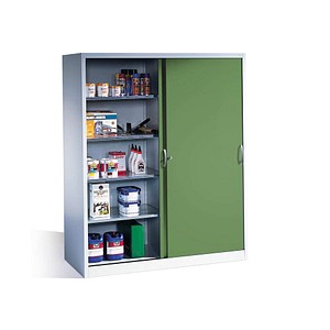 4050646137055 - Werkstattschrank 2169-00 Stahl abschließbar 5 OH 160 x 195 x 60 cm grün lichtgrau 4050646137055 C+P-Möbel