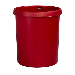 4012086051094 - helit Papierkorb aus Polyethylen Volumen 30 l VE 5 Stk HxØ 405 x 350 mm rot 4012086051094 - helit Papierkorb aus Polyethylen Volumen 30 l VE 5 Stk HxØ 405 x 350 mm rot