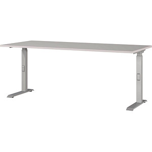 4005949791763 - Schreibtisch DOWNEY 7912-643 manuell höhenverstellbar 68-91cm (H) 180x80cm (BxT) rechteckig kaschmir silber 4005949791763 4005949791763 - Schreibtisch DOWNEY 7912-643 manuell höhenverstellbar 68-91cm (H) 180x80cm (BxT) rechteckig kaschmir silber 4005949791763