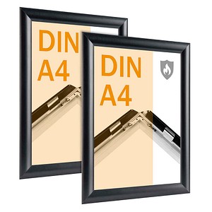 SPRINTIS  Brandschutz-Klapprahmen schwarz 21,0 x 29,7 cm, 2 St.