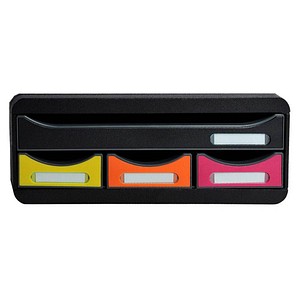 9002493424173 - Schubladenbox Toolbox 319798D schwarz bunt 4 Schubladen geschlossen 9002493424173 Exacompta