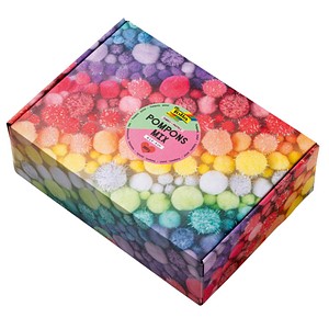 4001868136517 - Pompons farbsortiert Jumbo Pastell Ø 15 - 40 cm 900 St