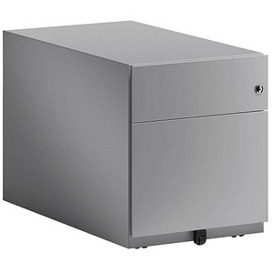 5020073773569 - Rollcontainer Note mit seitlicher Griffleiste und einer Universalschublade à Höhe 150 mm und eine Schublade für Hängeregistratur 495 x 420 x 775 mm Silber