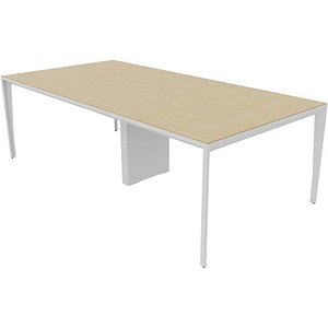 8059519730054 - Konferenztisch X5 X5LT112+X5LT12A RK I 75cm (H) 240cmx120cm (BxT) rechteckig eiche   Weiß 8059519730054 Quadrifoglio