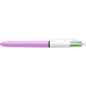 3086123458260 - BIC 4-Farben-Kugelschreiber 4-Colours Fun lila Schreibfarbe türkisblau pink hellgrün lila 1 St