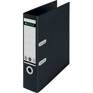4002432127139 - LEITZ® Ordner Recycle DIN A4 Rückenbreite 80 mm 180°-Hebelmechanik Rückenschild & Griffloch zu 100 % recycelbar schwarz 4002432127139 - LEITZ® Ordner Recycle DIN A4 Rückenbreite 80 mm 180°-Hebelmechanik Rückenschild & Griffloch zu 100 % recycelbar schwarz