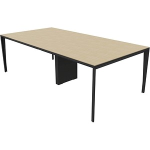 8059519730092 - Konferenztisch X5 X5LT112+X5LT12A RK R 75cm (H) 240cmx120cm (BxT) rechteckig eiche   dunkelgrau 8059519730092 Quadrifoglio