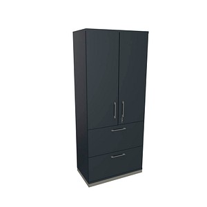 4260649684955 - fm Aktenschrank Oldenburg 4260649684955 lavagrau 2 Fachböden 800 x 442 x 1869 cm