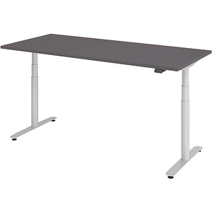 4032062323625 - HAMMERBACHER VXDLR19 elektrisch höhenverstellbarer Schreibtisch grafit rechteckig T-Fuß-Gestell silber 1800 x 800 cm 4032062323625 - HAMMERBACHER VXDLR19 elektrisch höhenverstellbarer Schreibtisch grafit rechteckig T-Fuß-Gestell silber 1800 x 800 cm