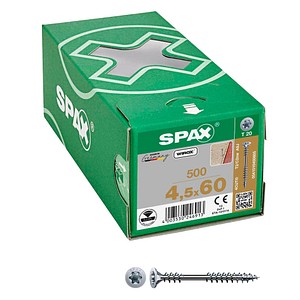 4003530246913 - Verlegeschraube 45 x 60 mm 500 Stück Fixiergewinde Senkkopf t-star plus T20 4CUT wirox - 0541010450605 - Spax 4003530246913 - Verlegeschraube 45 x 60 mm 500 Stück Fixiergewinde Senkkopf t-star plus T20 4CUT wirox - 0541010450605 - Spax