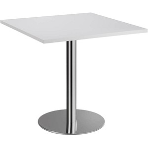 4032062150054 - Besprechungstisch LxB 800 x 800 mm 755 mm hoch Gestell verchromt Platte lichtgrau 4032062150054 - Besprechungstisch LxB 800 x 800 mm 755 mm hoch Gestell verchromt Platte lichtgrau