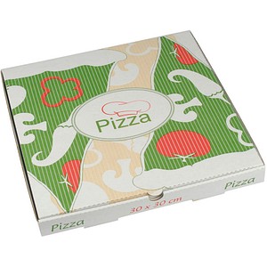 4002911151969 - 100 Pizzakartons Cellulose pure eckig 30 cm x 30 cm x 3 cm 