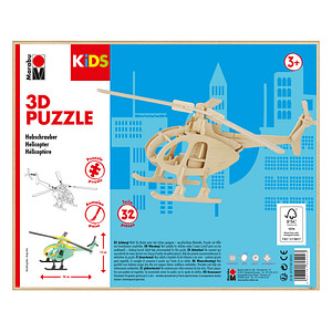 4007751605443 - KiDS Hubschrauber 3D-Puzzle 32 (bemalbar) Teile