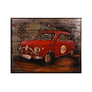 4041908127563 - Wandbild 3D rotes Auto 4041908127563 Garden Pleasure