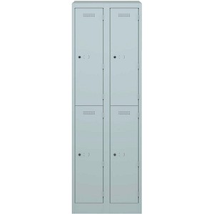5020073846560 - Primary Garderobenschrank 2 Abteil lichtgrau H 1800 x B 600 x T 500 5020073846560 Bisley
