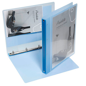 EICHNER Präsentationsringbuch 4-Ringe blau-transparent 2,5 cm DIN A4