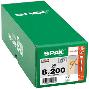 SPAX® Holzbauschrauben T40 Zylinderkopf WIROX 200mm  x 8 mm, 50 St.