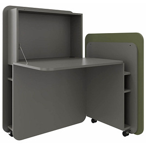 4260743069054 - Sekretär FLATup 4260743069054 126cm (H) 107x415-91cm (BxT) rechteckig basalt   basalt 4260743069054 fm