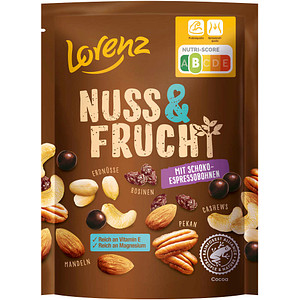 4018077003943 - Lorenz  Studentenfutter Nuss & Frucht mit Schoko-Espressobohnen 1000 g