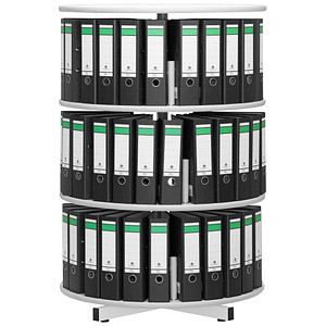4260090179055 - Ordnerdrehsäule 100354 grau 3 Etagen bis zu 72 Ordner 126x805cm (HxØ) 4260090179055 Gürkan