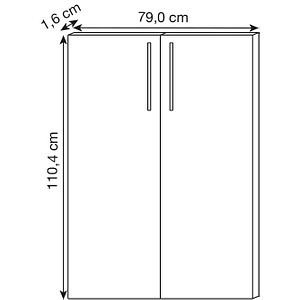 4032062013816 - Schranktüren Matrix Silber 790 x 16 x 1104 mm 3 Stück 4032062013816 - Schranktüren Matrix Silber 790 x 16 x 1104 mm 3 Stück