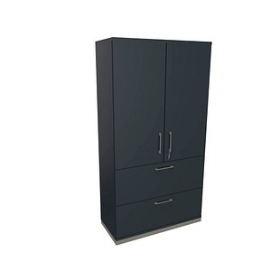 4260649684948 - fm Aktenschrank Oldenburg 4260649684948 lavagrau 2 Fachböden 1000 x 442 x 1869 cm