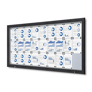 8596052163180 - Schaukasten Premium grau 27x DIN A4 8596052163180 Showdown Displays