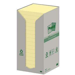 Post-it® Recycling Notes Haftnotizen 654-1T gelb 16 Blöcke