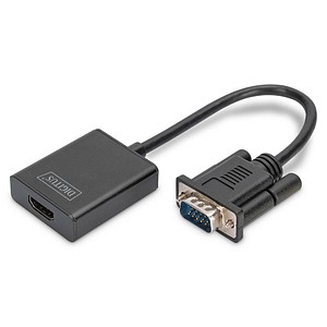 4016032444213 - DA-70473 Kabel und Adapter -TV Video- VGA to HDMI Konverter und Audio Full HD 15 cm DA-70473 4016032444213