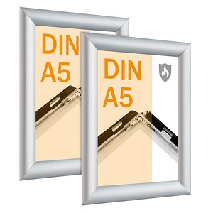 SPRINTIS  Brandschutz-Klapprahmen silber 14,8 x 21,0 cm, 2 St.