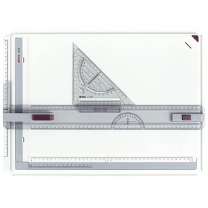 4006856522426 - rotring Schnell-Zeichenplatte rapid A3 aus schlagfestem Kunststoff Parallel-Zeichenschiene mit (S0213910)