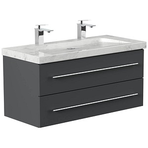 POSSEIK Waschbecken mit Unterschrank WHITE YAMO 100 grafit 100,0 x 45,0 x 50,0 cm