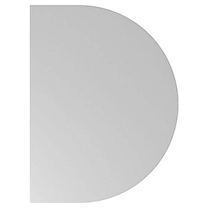 HAMMERBACHER Anbautisch höhenverstellbar Gradeo lichtgrau, silber halbrund 60,0 x 80,0 x 65,5 - 82,5 cm