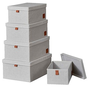 LOVE !T STORE !T Premium Aufbewahrungsboxen-Set beige, 1 Set