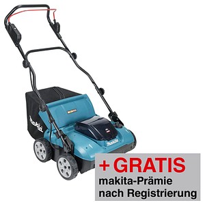 0197050000545 - AKTION makita UV001GZ Akku-Vertikutierer 400 V max ohne Akku mit Prämie nach Registrierung 0197050000545 - AKTION makita UV001GZ Akku-Vertikutierer 400 V max ohne Akku mit Prämie nach Registrierung