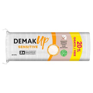 DEMAK UP Wattepads SENSITIVE 2-lagig weiß, 72 St.
