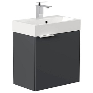 4251982674062 - POSSEIK Waschbecken mit Unterschrank CUBI SLIMLINE grafit 500 x 318 x 563 cm