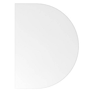 HAMMERBACHER Anbautisch höhenverstellbar Gradeo weiß, silber halbrund 60,0 x 80,0 x 65,5 - 82,5 cm
