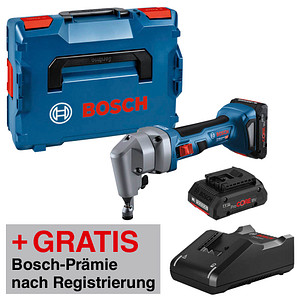 AKTION: BOSCH Professional GNA 18V-16 E Akku-Blechschere 18,0 V, mit 2 Akkus mit Prämie nach Registrierung