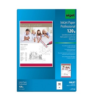 SIGEL Fotopapier DIN A4 matt 120 g/qm 50 Blatt