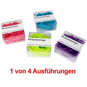 4009793840974 - 12 x Gummiringe VE=40 Stück neonfarben sortiert
