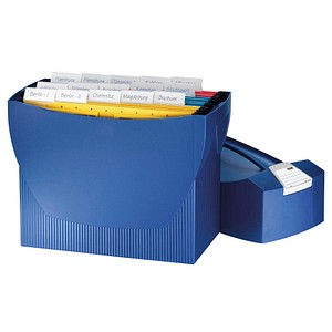 HAN Hängeregistraturbox ohne Mappen Swing blau mit Deckel für 20 Hängemappen oder 3 schmale Ordner HAN Hängeregistraturbox ohne Mappen Swing blau mit Deckel für 20 Hängemappen oder 3 schmale Ordner