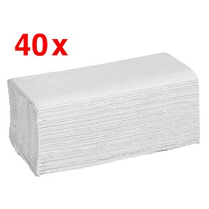 AKTION: office discount Papierhandtücher Zick-Zack-Falzung 2-lagig 2x 3.200 Tücher