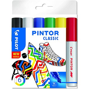 3131910517412 - PILOT PINTOR Classic Kreativmarker farbsortiert 40 - 120 mm 6 St