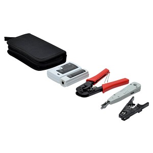 4016032348849 - DIGITUS DN-94022 Network Tool Set LAN Tester Crimping Tool Cut and Stripping Tool Punch Down Tool Bag 4016032348849 - DIGITUS DN-94022 Network Tool Set LAN Tester Crimping Tool Cut and Stripping Tool Punch Down Tool Bag