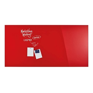 magnetoplan Glas-Magnettafel 240,0 x 120,0 cm intensiv-rot