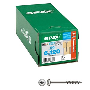 4003530183058 - Spax - hiforce 6 x 120 mm 100 Stück Teilgewinde Tellerkopf t-star plus T30 4CUT Edelstahl rostfrei A2 - 0257000601205 4003530183058 - Spax - hiforce 6 x 120 mm 100 Stück Teilgewinde Tellerkopf t-star plus T30 4CUT Edelstahl rostfrei A2 - 0257000601205