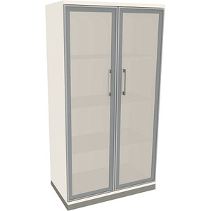 4260672331871 - fm Aktenschrank Oldenburg 4260672331871 weiß Acrylglas satiniert 3 Fachböden 800 x 442 x 1517 cm